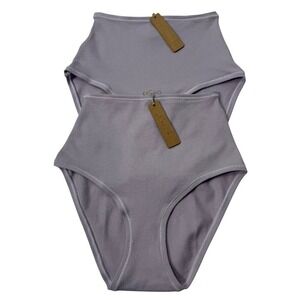 SKIMS Cotton Jersey Full Brief Lot of 2 Iris Mica XS